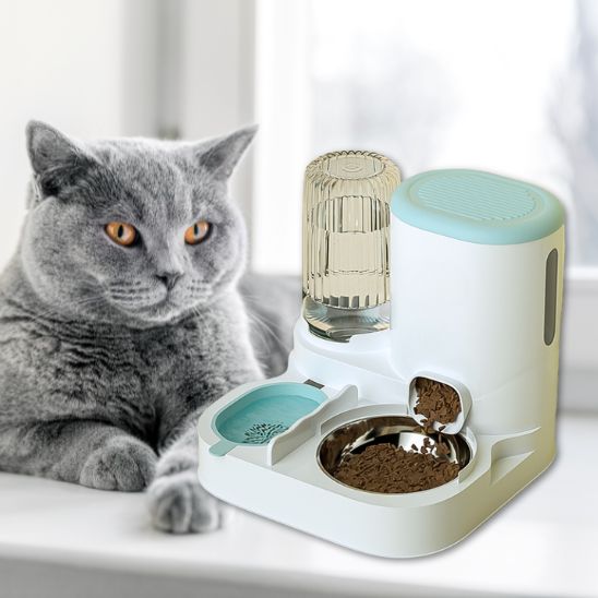 distributeur croquette chat double sans électricité gravité