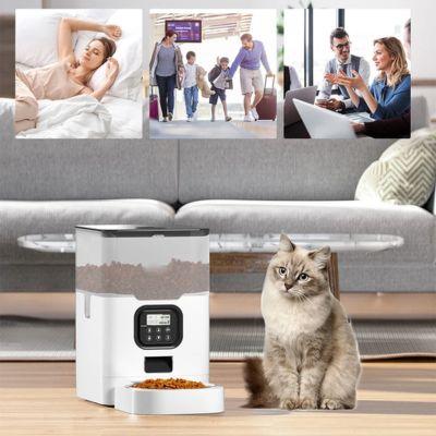 distributeur croquettes chat automatique intelligent bol inox