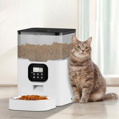 distributeur croquettes chat automatique intelligent manuel