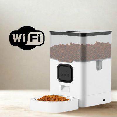 distributeur croquettes chat automatique intelligent WIFI bol inox