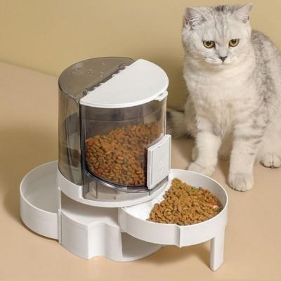 distributeur croquettes chat eau croquettes compact refermable plastique