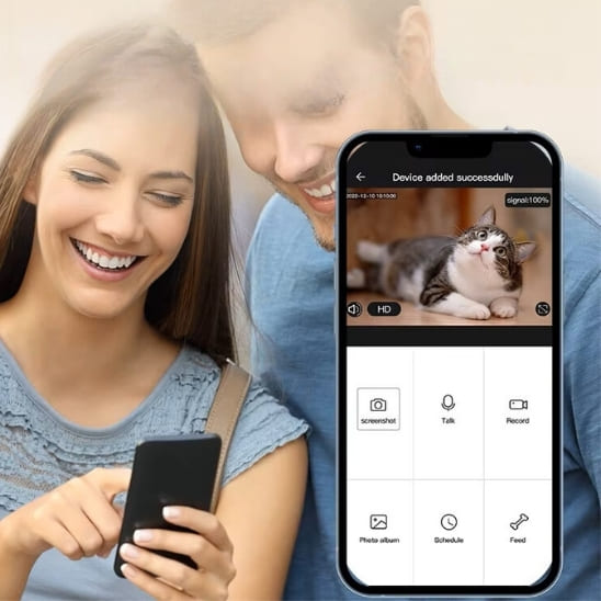 distributeur croquettes pour chat caméra connecté chat