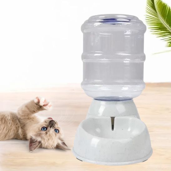 distributeur à eau pour chat gris grand format