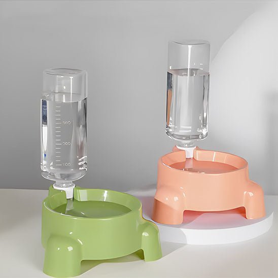 distributeur eau chat bouteille détachable plastique coloré