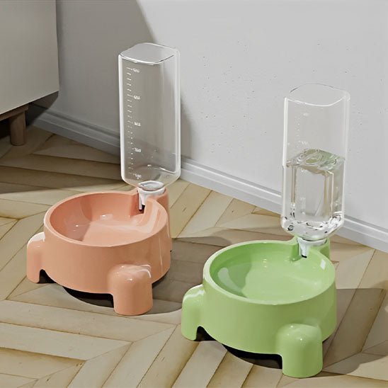 distributeur eau chat bouteille graduée base stable