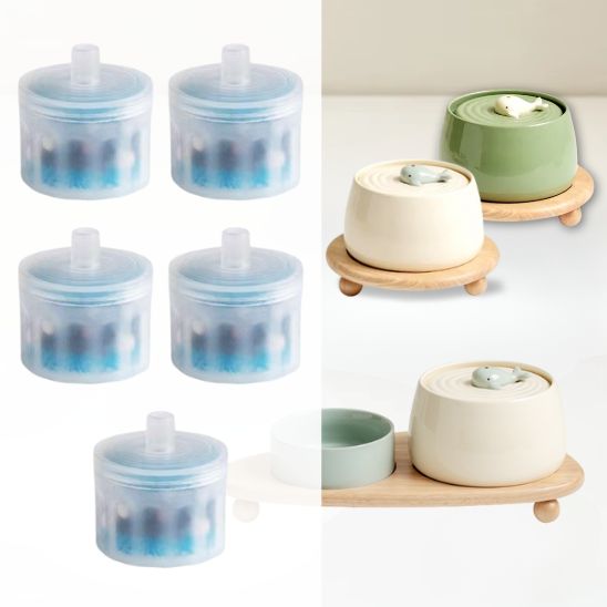 filtre fontaine a eau chat ceramique ensemble