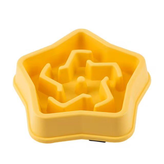 gamelle anti-glouton chat étoile couleur jaune