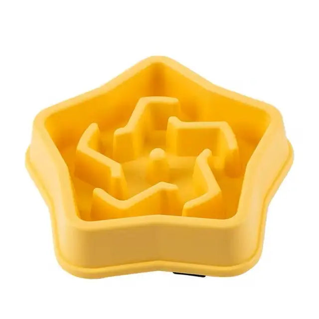 gamelle anti-glouton chat étoile couleur jaune