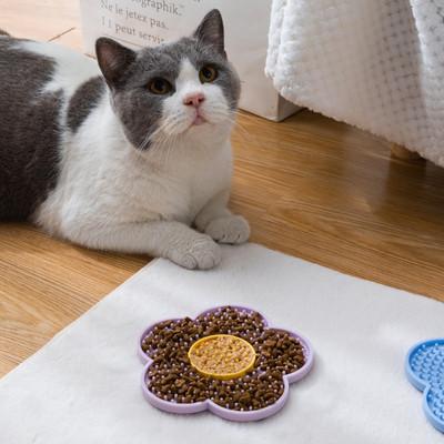 gamelle anti-glouton chat tapis léchage silicone ventouses