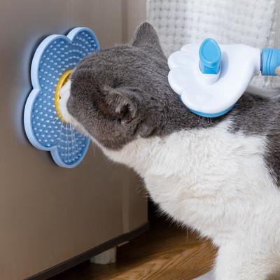 gamelle anti-glouton chat tapis léchage silicone ventouses