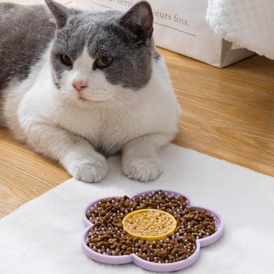 gamelle anti-glouton chat tapis de léchage silicone ventouses