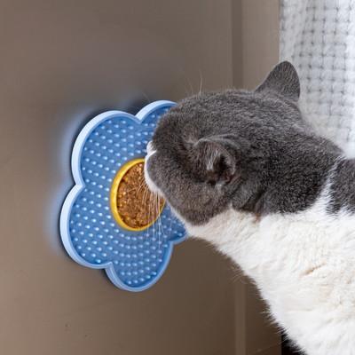 gamelle anti-glouton chat tapis léchage silicone ventouses