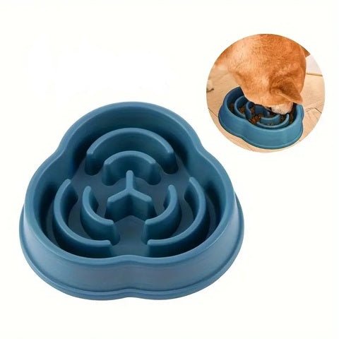 gamelle anti glouton chat labyrinthe couleur bleu