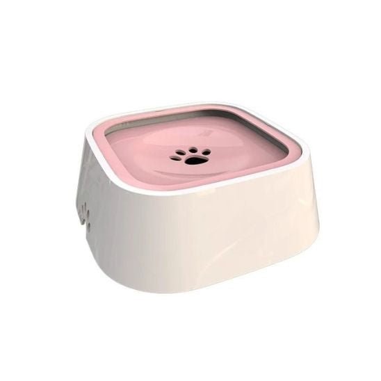 gamelle pour chat anti éclaboussure couleur rose plastique