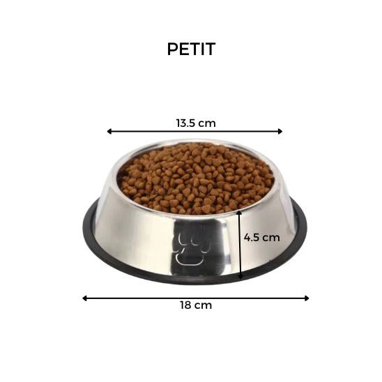 gamelle pour chat inox format petit