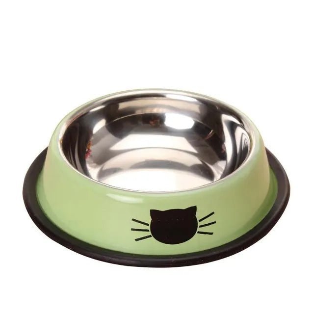 gamelle pour chat verte motif chat