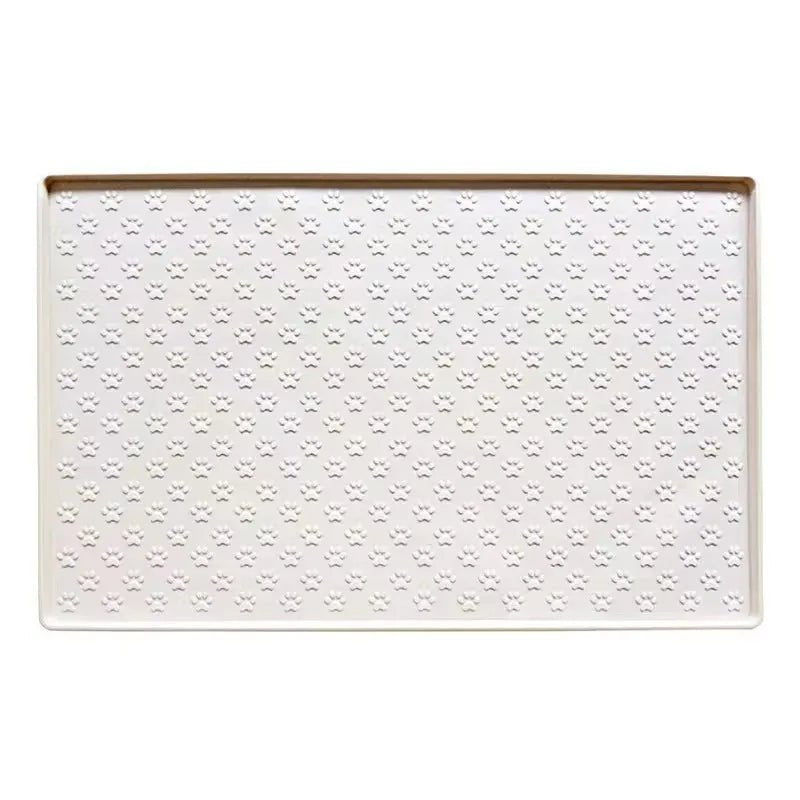 tapis gamelle chat beige