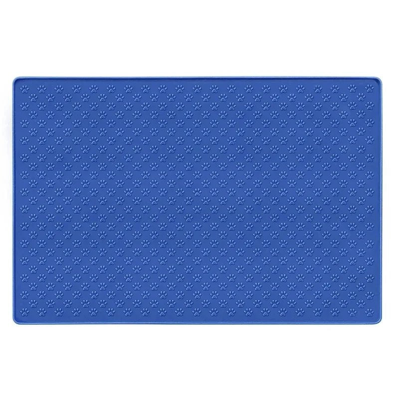 tapis gamelle chat bleu
