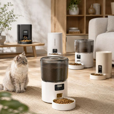 Distributeur automatique de croquettes pour chat programmable