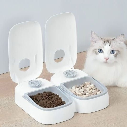 distributeur automatique croquettes chat double bol