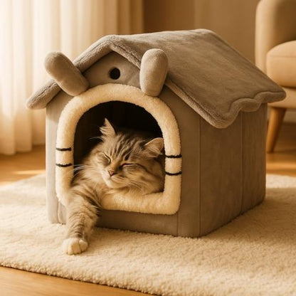 Niche pour chat compacte – Niche de salon