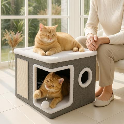Niche pour chat 2 niveaux – Terrasse sur le toit