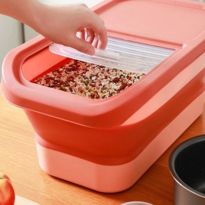 Boite à croquettes pour chat rangement pliable compact hermétique