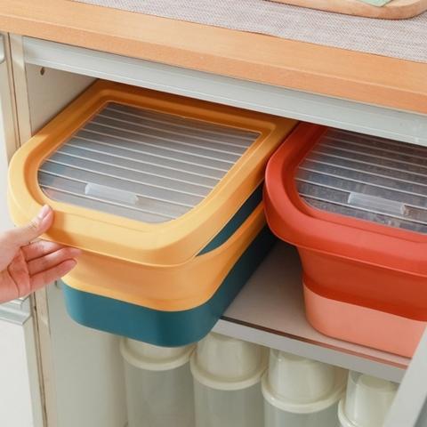 Boite à croquettes pour chat rangement pliable compact hermétique