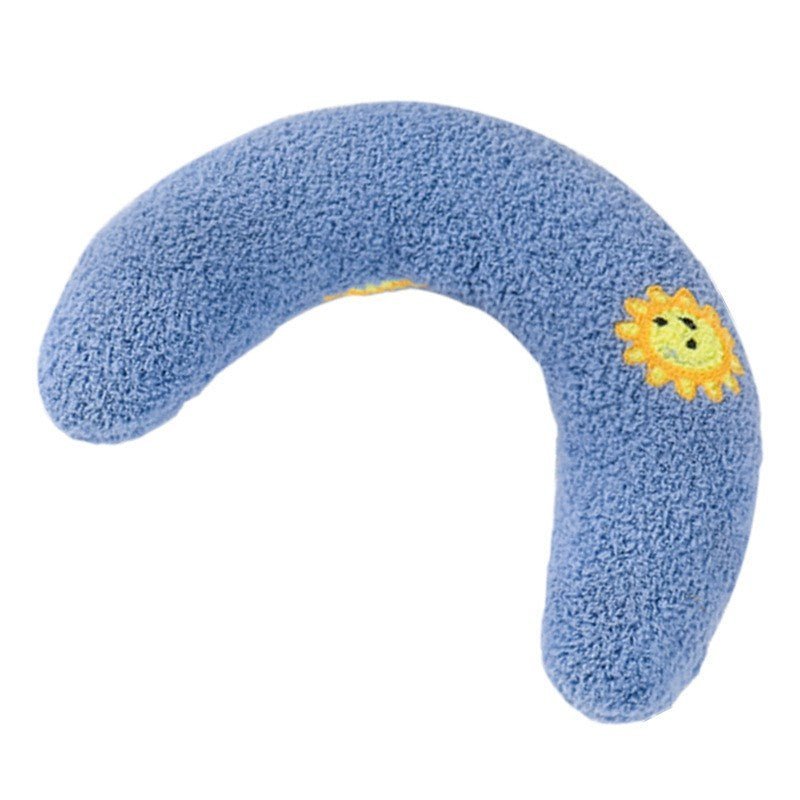 coussin chat ultra moelleux bleu