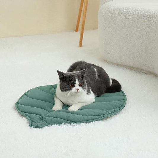 Coussin chat coton matelassé tissu ultra-doux avec chat détendu