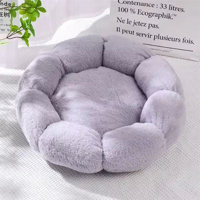 Coussin pour chat chaleur confort articulaire peluche forme fleur