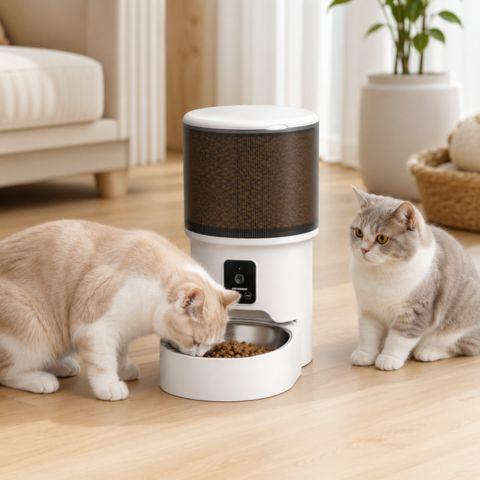 Distributeur automatique de croquettes pour chat avec caméra HD