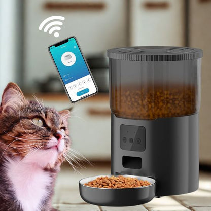 distributeur automatique croquettes chat noir modèle wifi