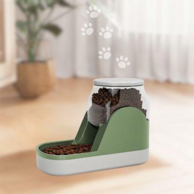 distributeur croquette chat gravité automatique plastique vert