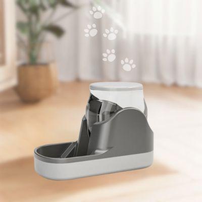distributeur croquette chat eau gravité automatique plastique gris