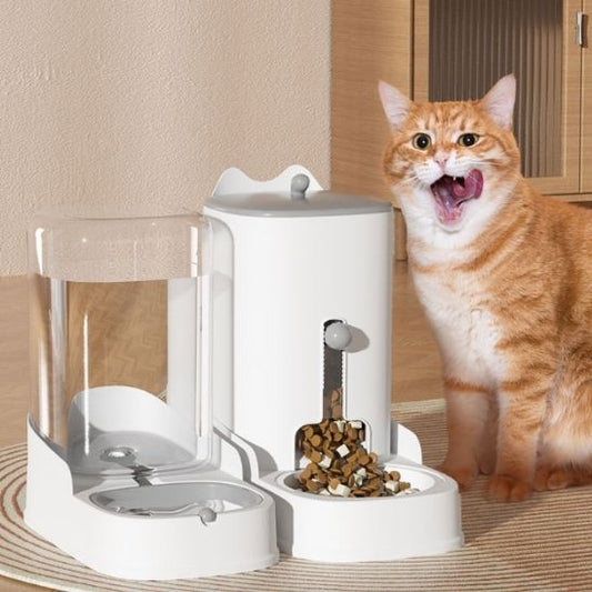 distributeur croquette chat blanc fonctionnement gravité