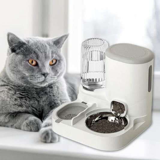 distributeur croquette chat double gravité plastique