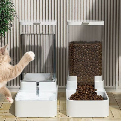 distributeur croquette chat et eau ensemble plastique