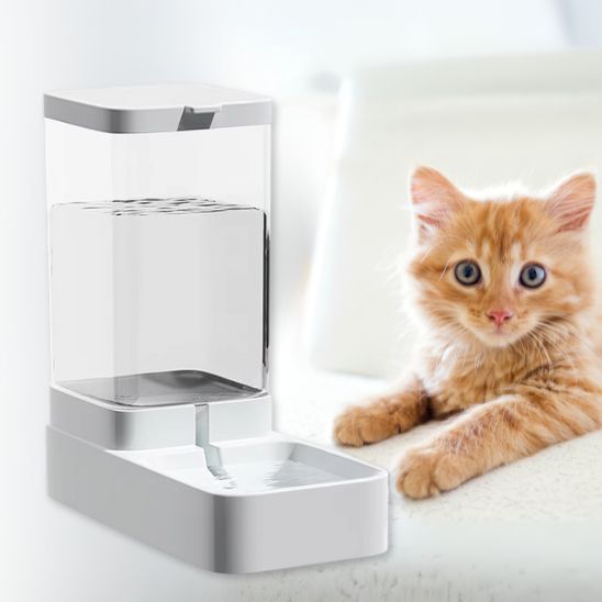 distributeur d'eau par gravité en plastique blanc