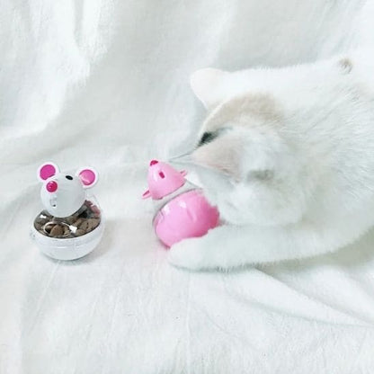 distributeur croquette chat jouet souris rotatif plastique