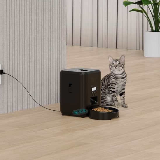 distributeur croquettes chat double alimentation filaire batterie