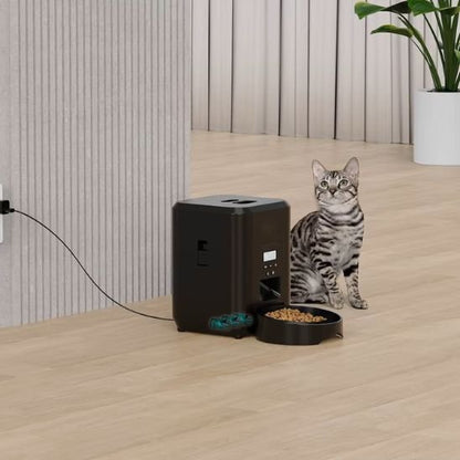 distributeur croquettes chat double alimentation filaire batterie