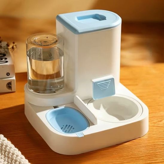 distributeur croquettes chat deluxe ensemble bouteille eau nourriture