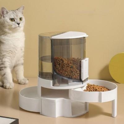 distributeur croquettes chat eau croquettes compact refermable plastique