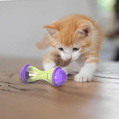 distributeur croquettes chat roule miam jouet distributeur croquettes plastique