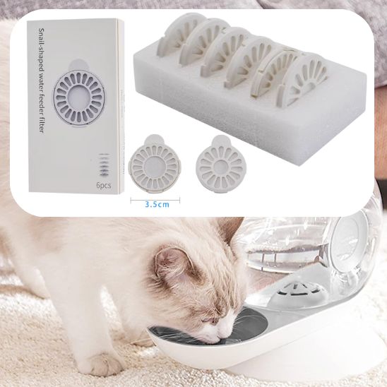 filtre fontaine à eau chat sans électricité escargot
