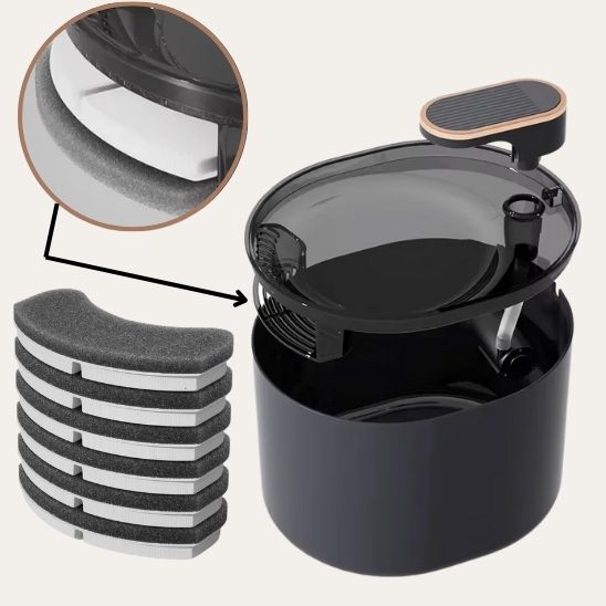 filtre fontaine à eau pour chat élégante remplacement
