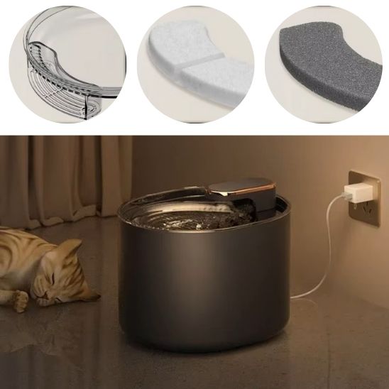 filtre fontaine à eau pour chat élégante remplacement