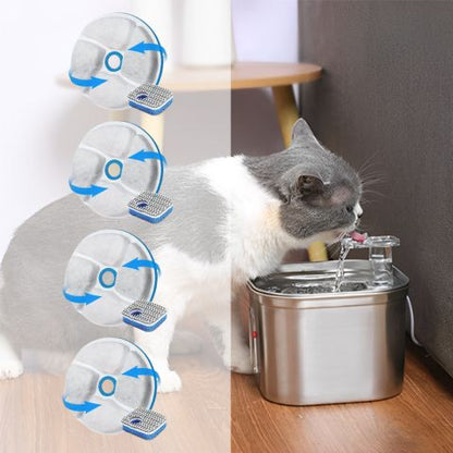 filtre fontaine a eau pour chat inoxo acier inoxydable