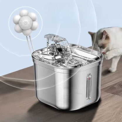 fontaine a eau pour chat inox capteur externe